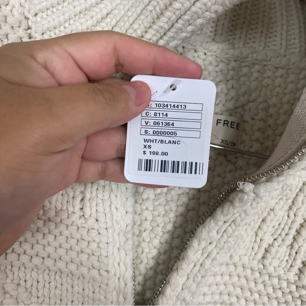Free People We The Free Lil Lad‎ Cardi Cardigan Cream Knit XS